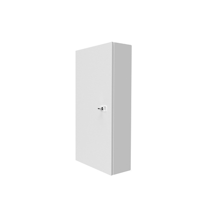 Coffret d'habillage en acier blanc avec serrure à clef pour tableaux électriques 13 modules | Dimensions intérieures : H. 980 x L. 268 x P. 125 mm