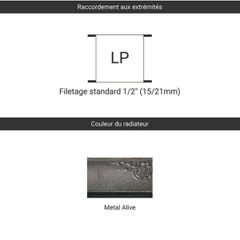 Radiateur fonte mural - Hauteur 660mm - Longueur 852mm - 1430 watt - Epaisseur 225mm - Contenance 22.50L - OXF660/852ZE1 2