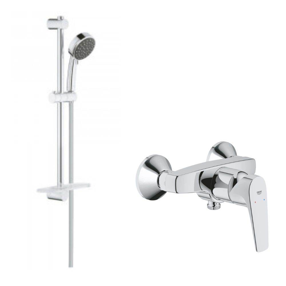 Mitigeur douche mural Start Flow GROHE + ensemble de douche Vitalio Comfort 100 GROHE