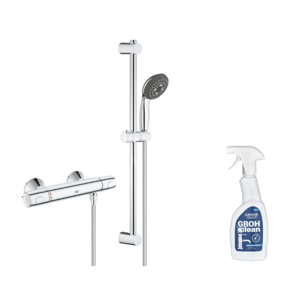 GROHE Ensemble de douche Precision Trend thermostatique avec nettoyant GrohClean