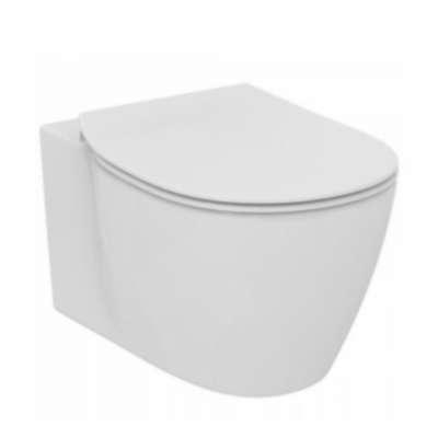 Ideal Standard Pack WC suspendu compact Connect space + abattant + plaque ronde + bâti