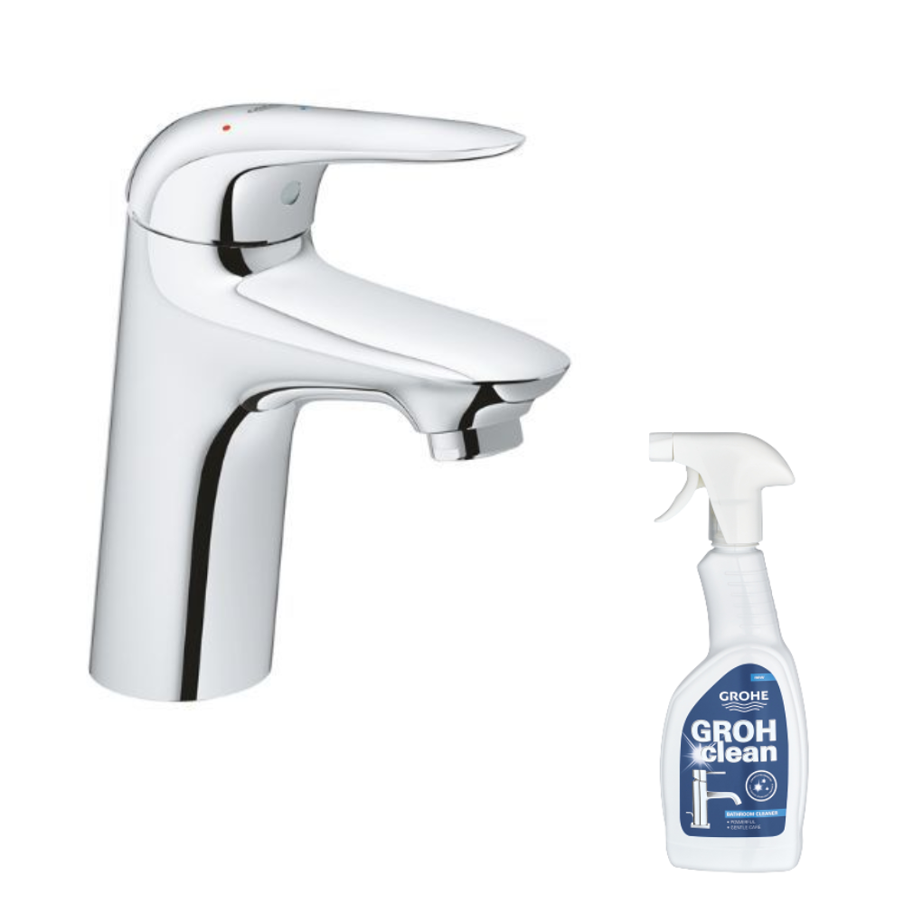 Mitigeur lavabo GROHE Quickfix Wave 2015 taille S + nettoyant GrohClean 0