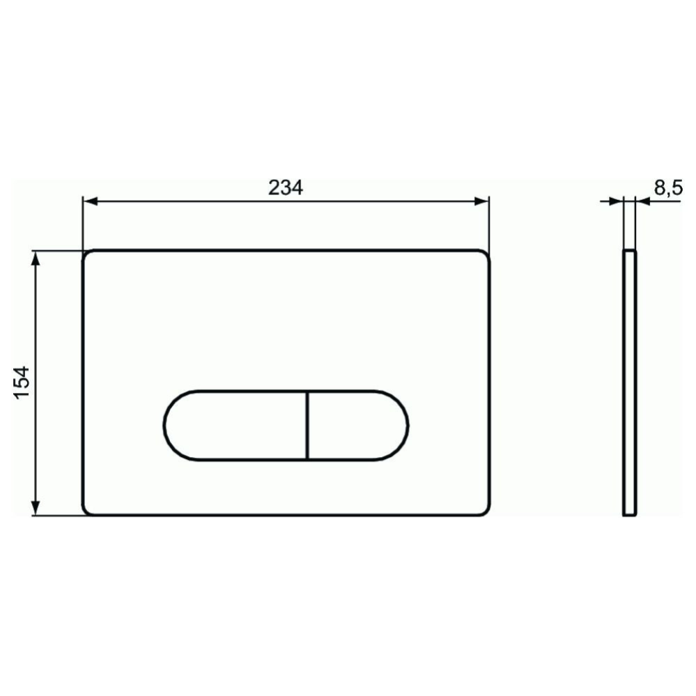 Pack WC suspendu compact Ideal Standard Connect space + abattant + plaque carrée + bati support 6