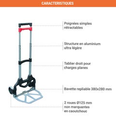 Diable pliant ultra compact - Charge max 70kg - 815007144 3