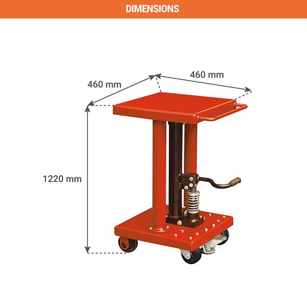 Table hydraulique de mise à niveau - Charge max 225 kg - MD0548 1