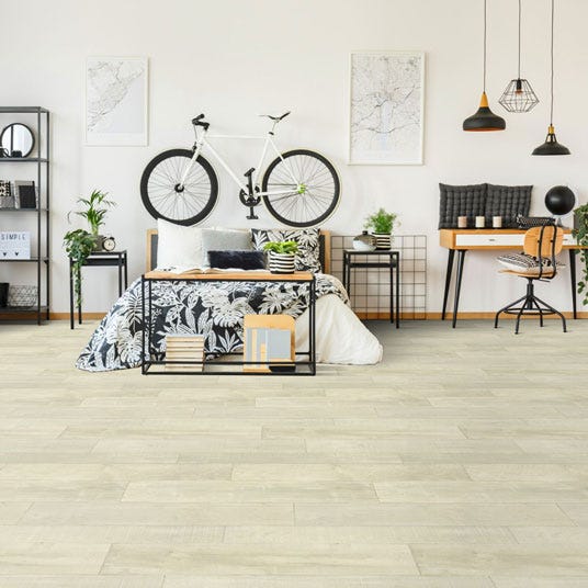 Sol PVC Smart - Atelier aspect bois vintage blanc - Échantillon 15x20 cm Tarkett 3