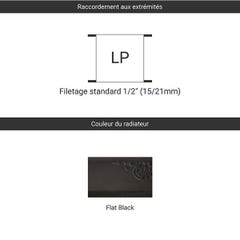 Radiateur fonte mural - Hauteur 660mm - Longueur 1098mm - 1716 watt - Epaisseur 225mm - Contenance 27L - OXF660/1016FB3 2