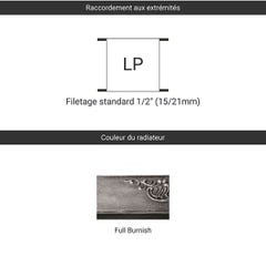 Radiateur fonte mural - Hauteur 410mm - Longueur 1262mm - 1287 watt - Epaisseur 225mm - Contenance 24.75L - OXF410/1262FB2 2