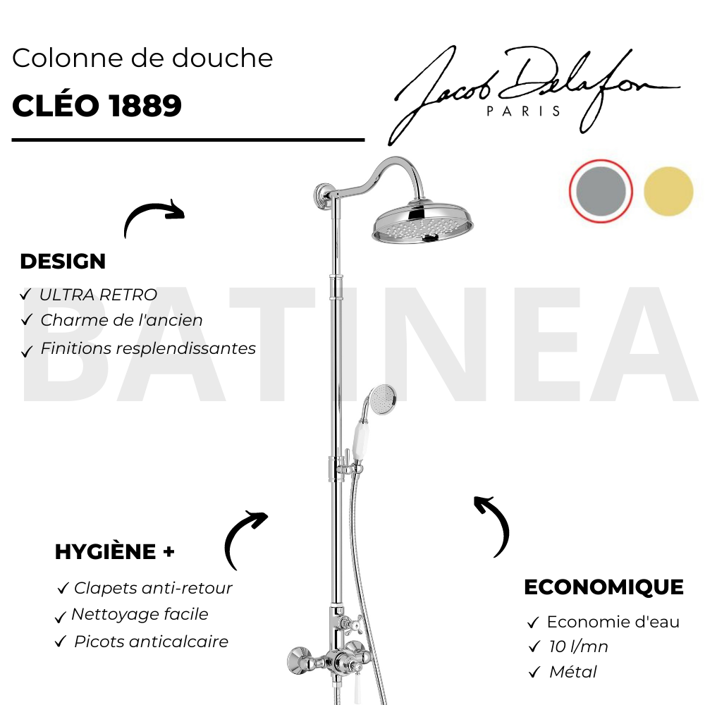 Jacob Delafon Colonne de douche Cleo Chrome