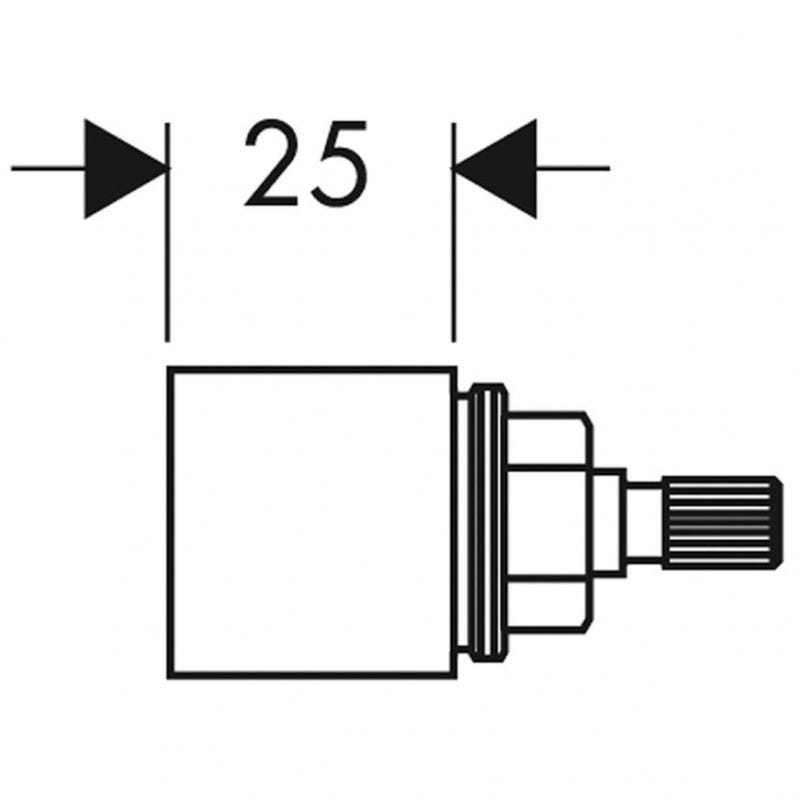 Axor Rallonge 25 mm pour robinet d’arrêt Trio/Quattro (92990000) 1