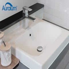 AuraLum Bonde de Lavabo Bonde Pop-up avec Trop-plein Automatique Universelle Chromé Vasque Baignoire Salle de Bain 8