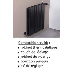 Kit Thermostatique Radiateur Noir Mat 15x21 (1/2) 2