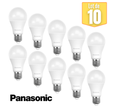 Lot de 10 ampoules LED Panasonic E27 A60 8.5W E27 2700K