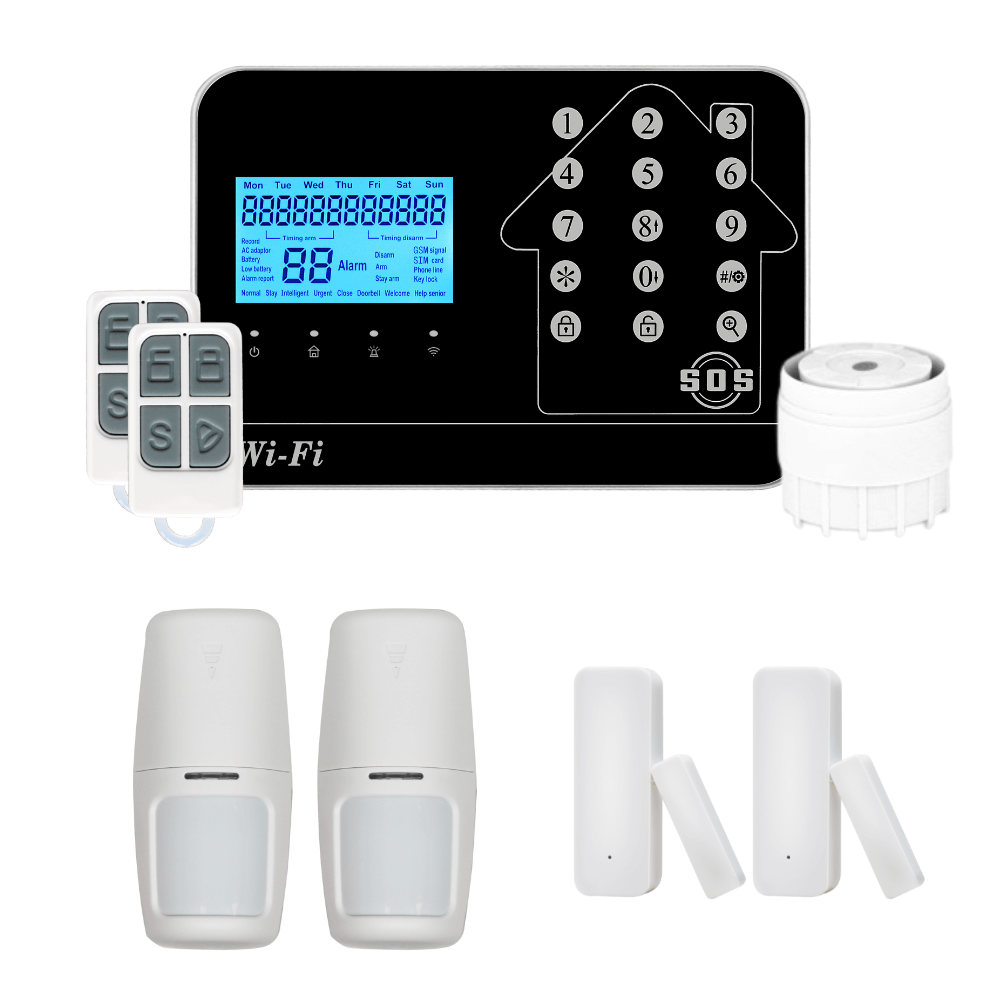 Kit Alarme maison connectée sans fil WIFI Box internet et GSM Futura noire Smart Life - Lifebox - KIT2