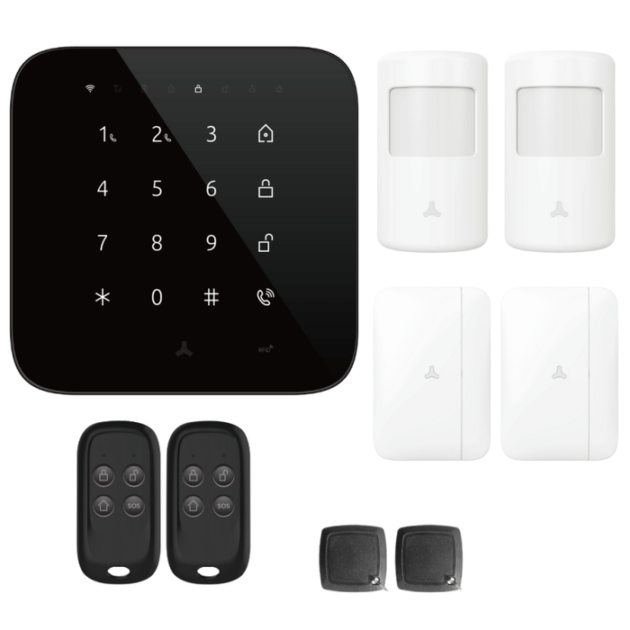 Alarme maison wifi et gsm 4G sans fil connectée Casa Noire - kit 2 0