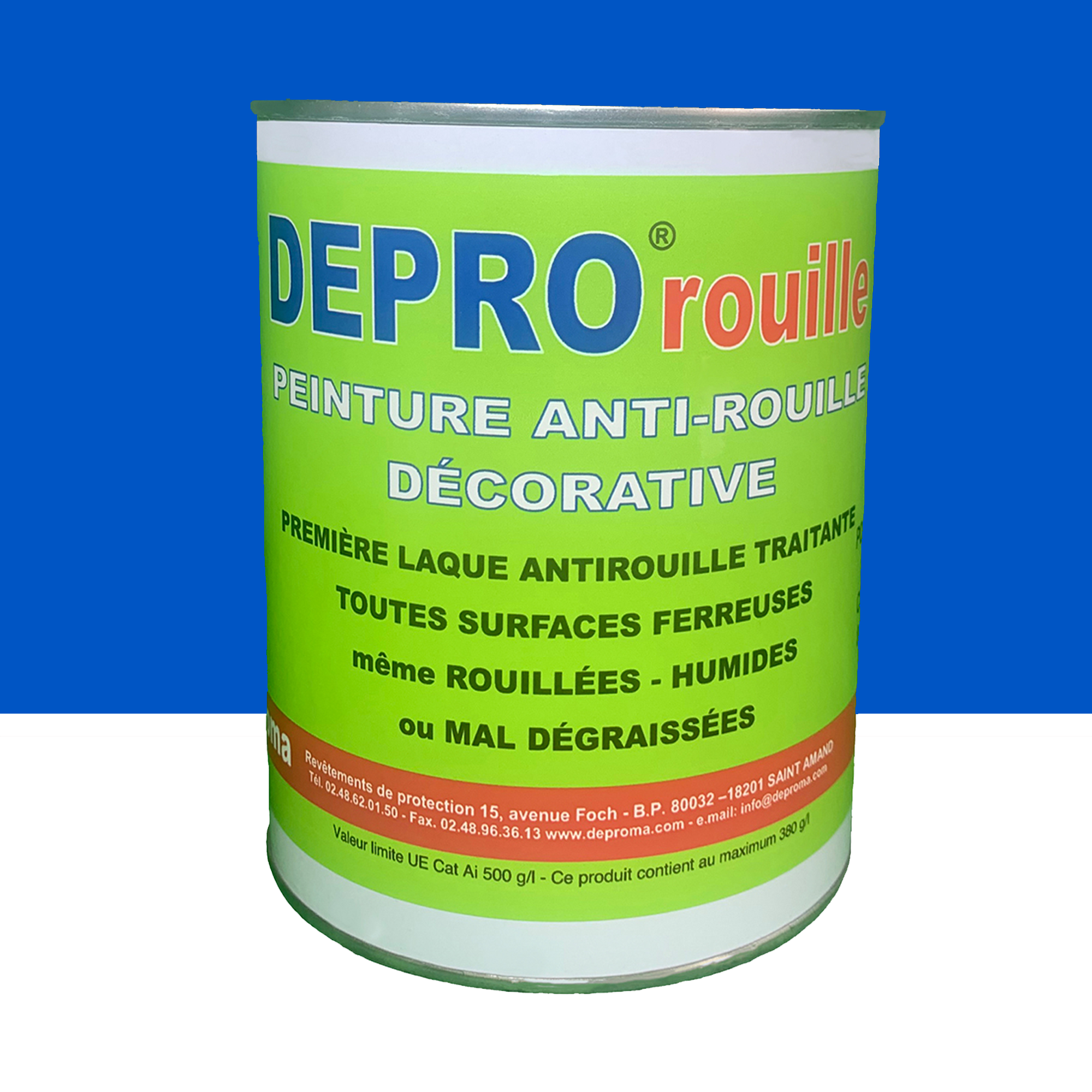 Peinture Antirouille - Deproma - Bleu France - 1KG