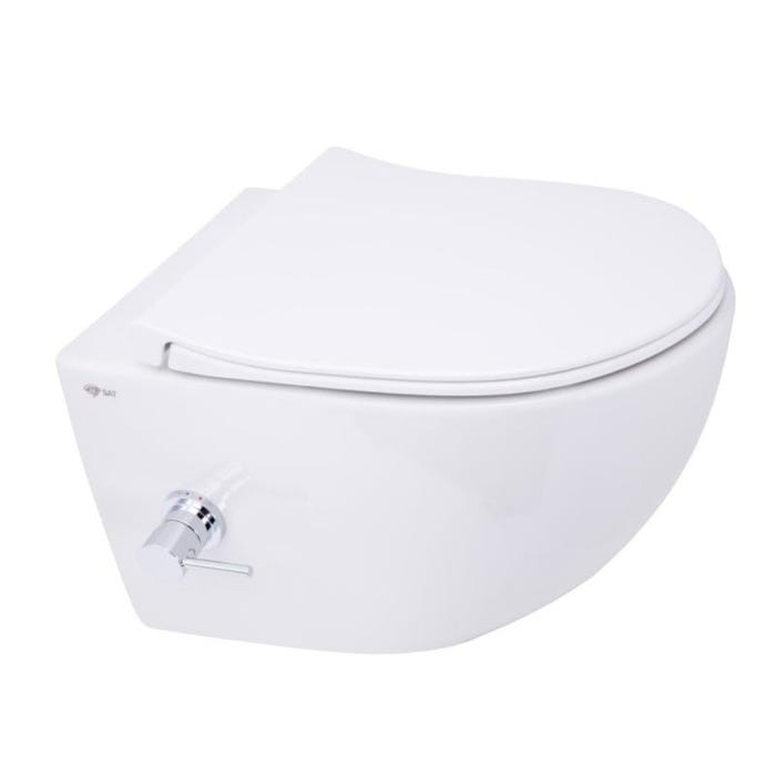 Grohe Pack WC Bâti-support Rapid SL + WC sans bride avec fonction bidet thermostatique + Plaque chrome (RapidSL-SATClean-1) 4