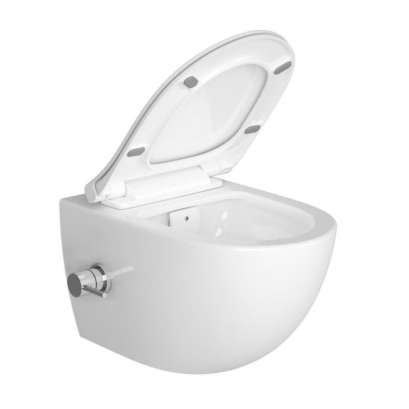 Grohe Pack WC Bâti-support Rapid SL + WC sans bride avec fonction bidet thermostatique + Plaque chrome (RapidSL-SATClean-1) 1