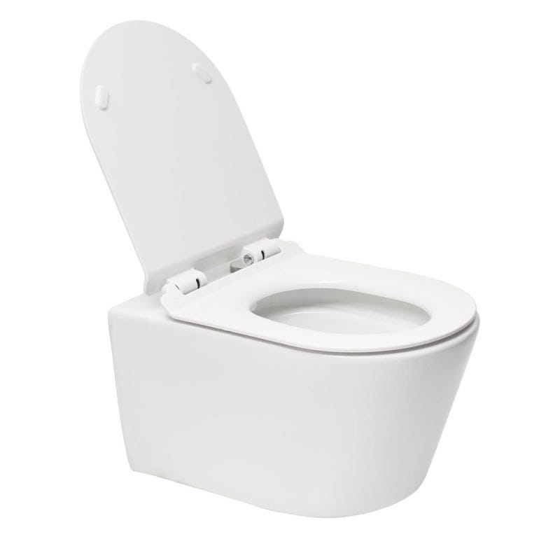Grohe Pack WC Bâti-support Rapid SL + WC sans bride Brevis + Abattant softclose + Douchette bidet + Plaque chrome 1