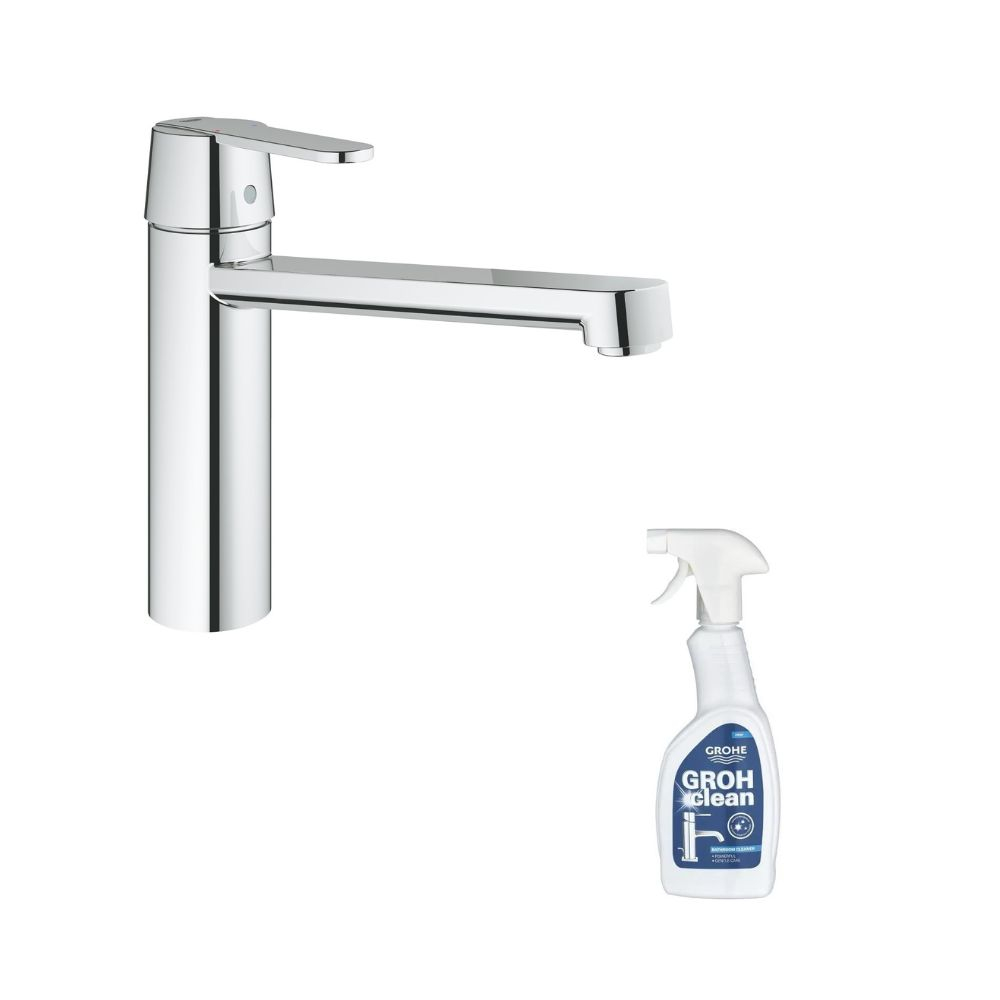 GROHE Mitigeur cuisine Get chromé + nettoyant Grohclean