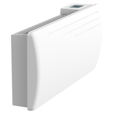 Radiateur électrique fixe à inertie sèche fonte 1000W Bestherm MOTU  horizontal blanc ❘ Bricoman