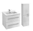 Meuble simple vasque JACOB DELAFON Ola up + colonne de salle de bain, 2 portes, 58,5 x 46,5 x 52, blanc
