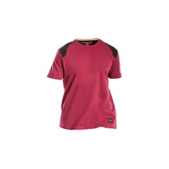 T-shirt renforcé RICA LEWIS - Homme - Taille M - Coton bio - Bordeaux - WORKTS