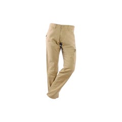 Pantalon de travail RICA LEWIS - Homme - Taille 38 - Multi poches - Coupe charpentier - Stretch - Beige - CARP