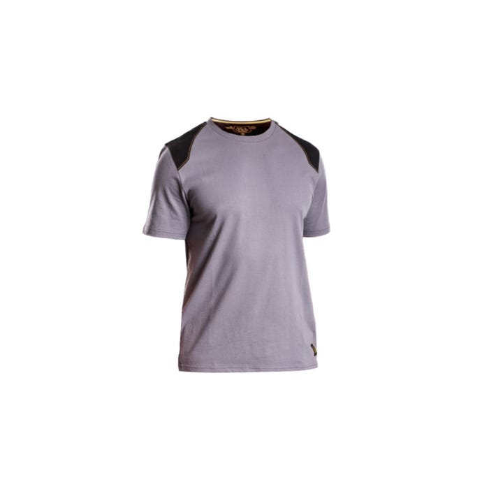 T-shirt renforcé RICA LEWIS - Homme - Taille L - Coton bio - Gris - WORKTS 0