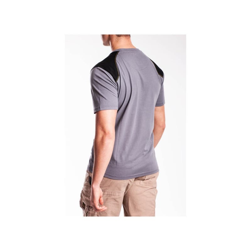 T-shirt renforcé RICA LEWIS - Homme - Taille L - Coton bio - Gris - WORKTS 3
