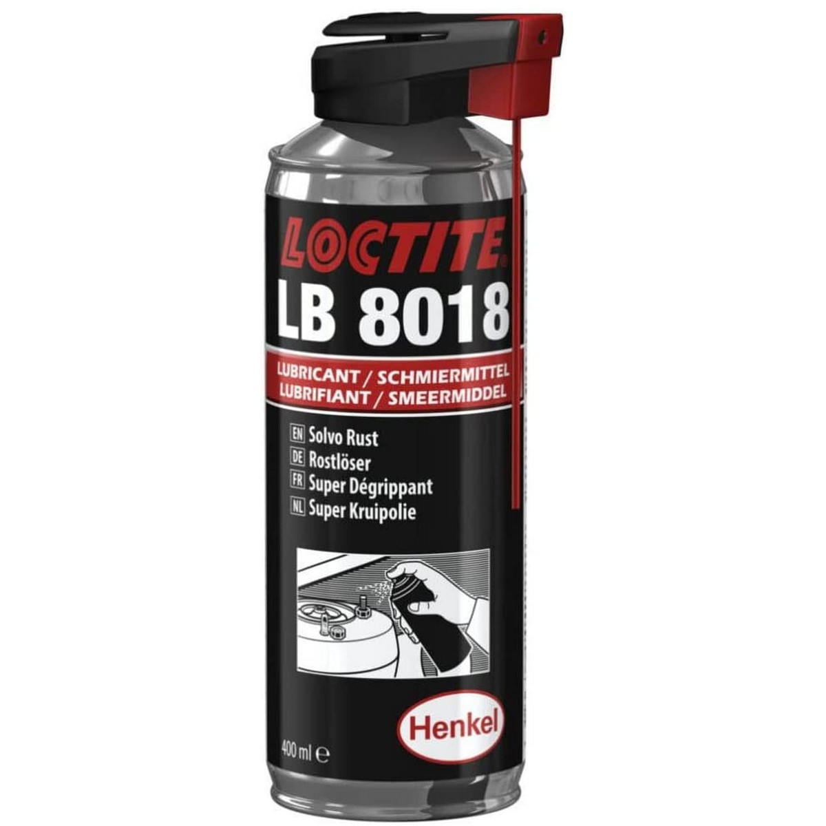 SUPER PUISSANT DEGRIPPANT PRO LUBRIFIANT LOCTITE LB 8018