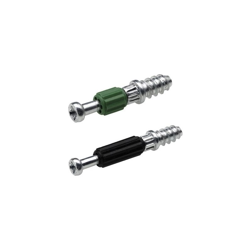 Goujon twister à visser - Décor : Noir - Modèle : DU 644 T - Type de filetage : M6 - HETTICH