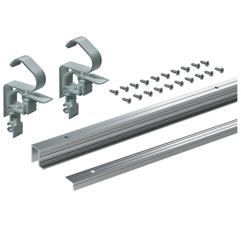 Set de profil wingline - Décor : Anodisé - Longueur : 1200 mm - HETTICH