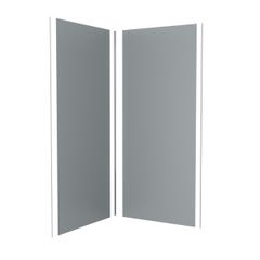 LOT de 2 Panneaux Muraux Aluminium SILVER 90+90x210 cm avec Profilés ANODISE BRILLANT - WALL'IT 2