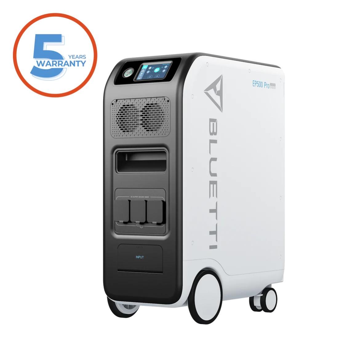 BLUETTI 5100Wh/2000W Générateur solaire pour réseau domestique EP500PRO 24/7 UPS Centrale électrique indépendance électrique de l'EDF