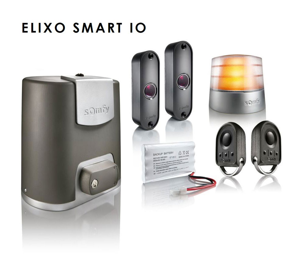 kit de motorisation - pour portail coulissant - somfy elixo smart io - somfy 1216558