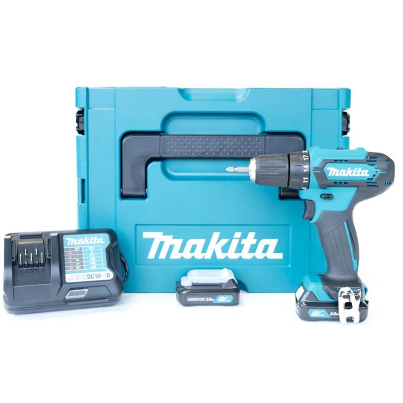 Perceuse-visseuse à percussion sans fil MAKITA 12V + 2 batteries lithium 2 Ah + chargeur + Mallette DF333DWAJ