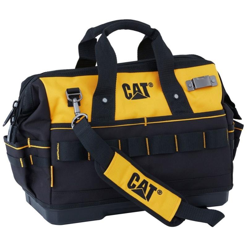 Sac à outils 25 L Caterpillar Polyester 600D / PVC 18 poches extérieures 12 poches intérieures Léger