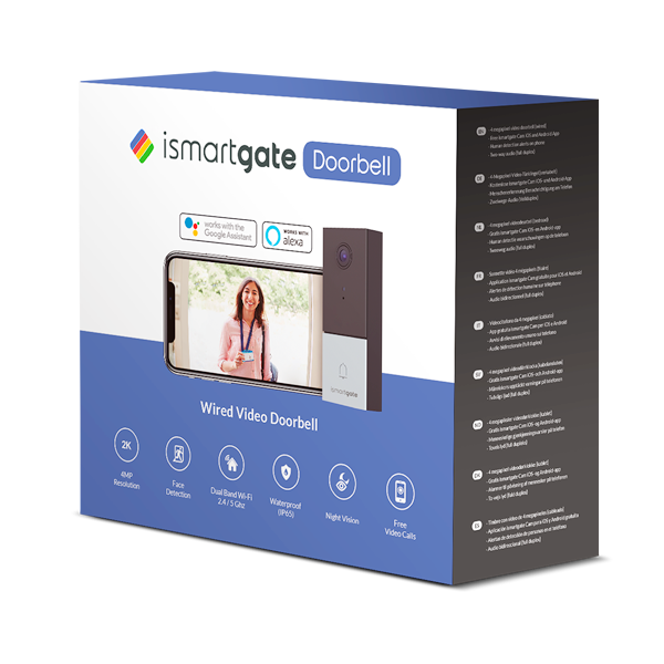 Sonnette Vidéo ismartgate Wi-Fi DualBand 4MP-ISMARTGATE