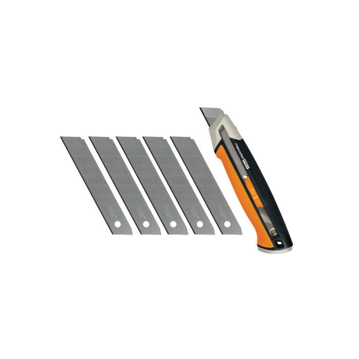 Pack FISKARS Cutter - CarbonMax - 5 Lames de cutter sécables - 25mm 0