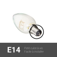 Xanlite - Lot de 10 Ampoules LED Filament B35, culot E14, 6,5W cons. (60W eq.), 4000K Blanc Neutre - RPACK10RFV806FOCW 3