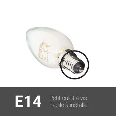 Lot de 10 Ampoules LED Filament B35, culot E14, 6,5W cons. (60W eq.), 4000K Blanc Neutre 3