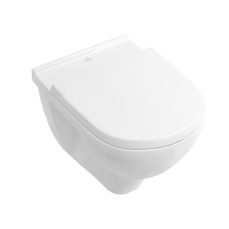 Villeroy & Boch Cuvette à fond creux sans bride O.novo Villeroy & Boch, 360 mm x 560 mm + Abattant softclose, blanc (5660R001)