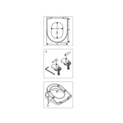 Villeroy & Boch Architectura Cuvette sans bride à fond creux + abattant en Duroplast, fixations invisibles (4694R001-Classic) 3