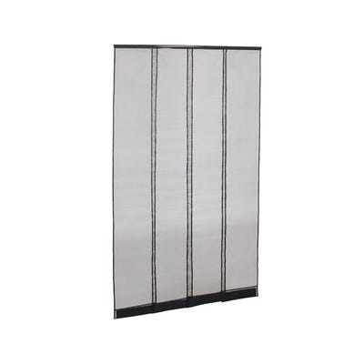 Moustiquaire rideau de porte Noire - H2150 x L950mm - Recoupable