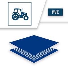 Bâche Agricole 5x6 m Bleue - Qualité 10 ans TECPLAST 680AG - Bâche de protection étanche pour Matériel agricole - Made in France 3