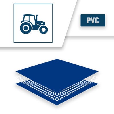 Bâche Agricole 5x6 m Bleue - Qualité 10 ans TECPLAST 680AG - Bâche de protection étanche pour Matériel agricole - Made in France