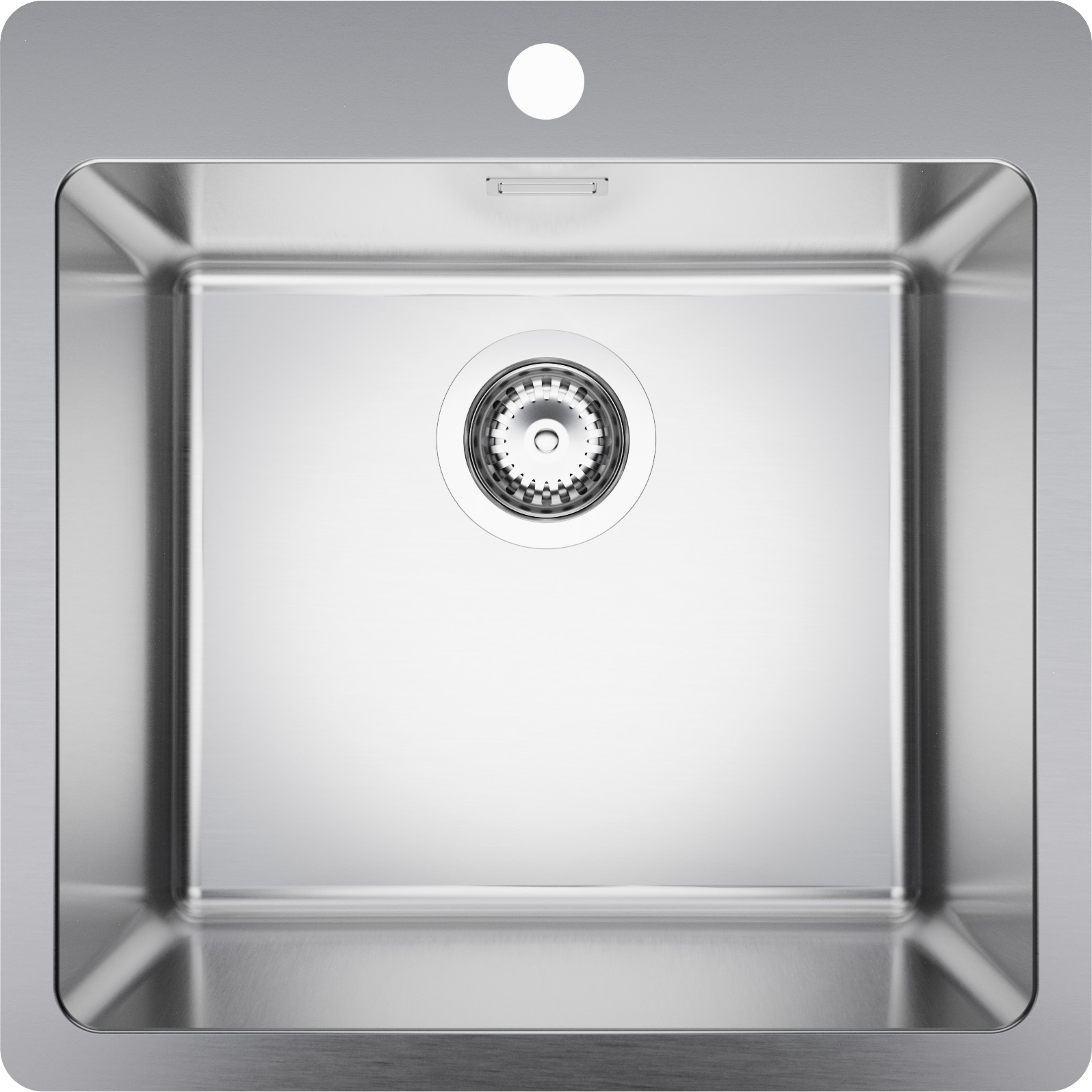 Evier Cuisine Inox, 51 x 51 cm, Evier en Acier 1 bac + Kit de Vidage, Evier a Encastrer Geneve 50 Slim de Primagran