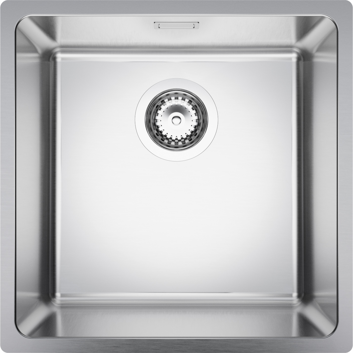 Evier Cuisine Inox, 44 x 44 cm, Evier en Acier 1 bac + Kit de Vidage, Evier a Encastrer New York 45 Slim de Primagran