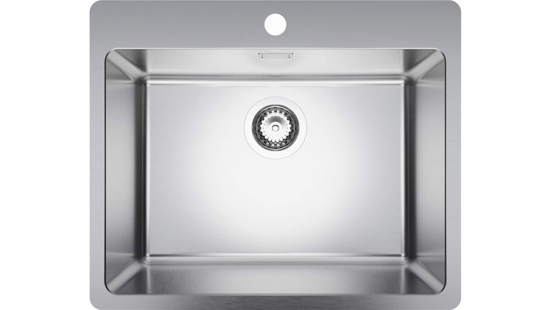 Evier Cuisine Inox, 60.5 x 50.5 cm, Evier en Acier 1 bac + Kit de Vidage, Evier a Encastrer Geneve 60 Slim de Primagran